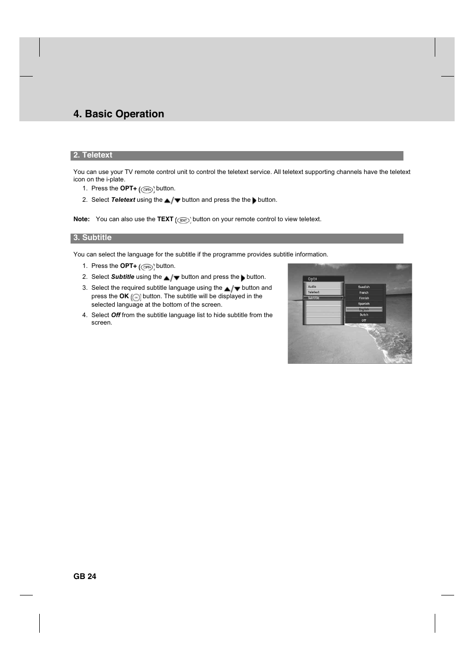 Basic operation | Humax HDCI-2000 User Manual | Page 25 / 86