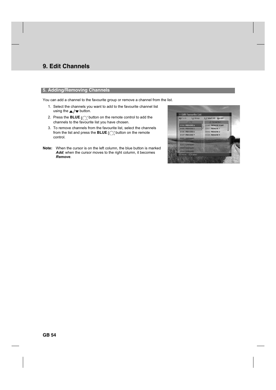 Edit channels | Humax HDCI-2000 User Manual | Page 55 / 86