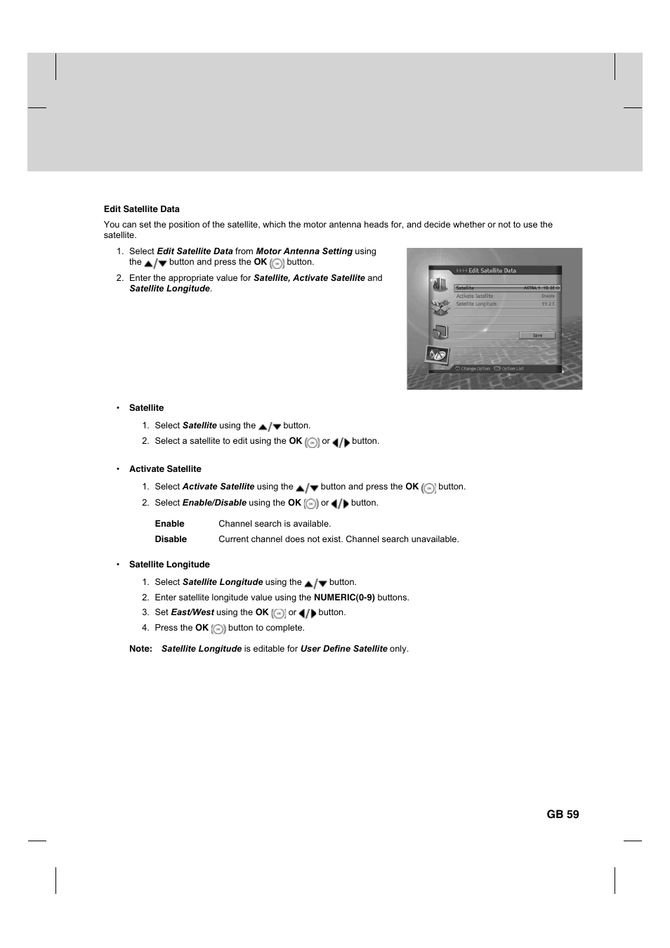 Gb 59 | Humax HDCI-2000 User Manual | Page 60 / 86