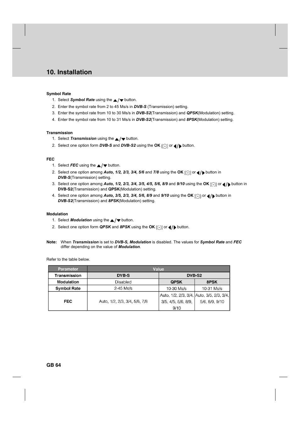 Installation | Humax HDCI-2000 User Manual | Page 65 / 86