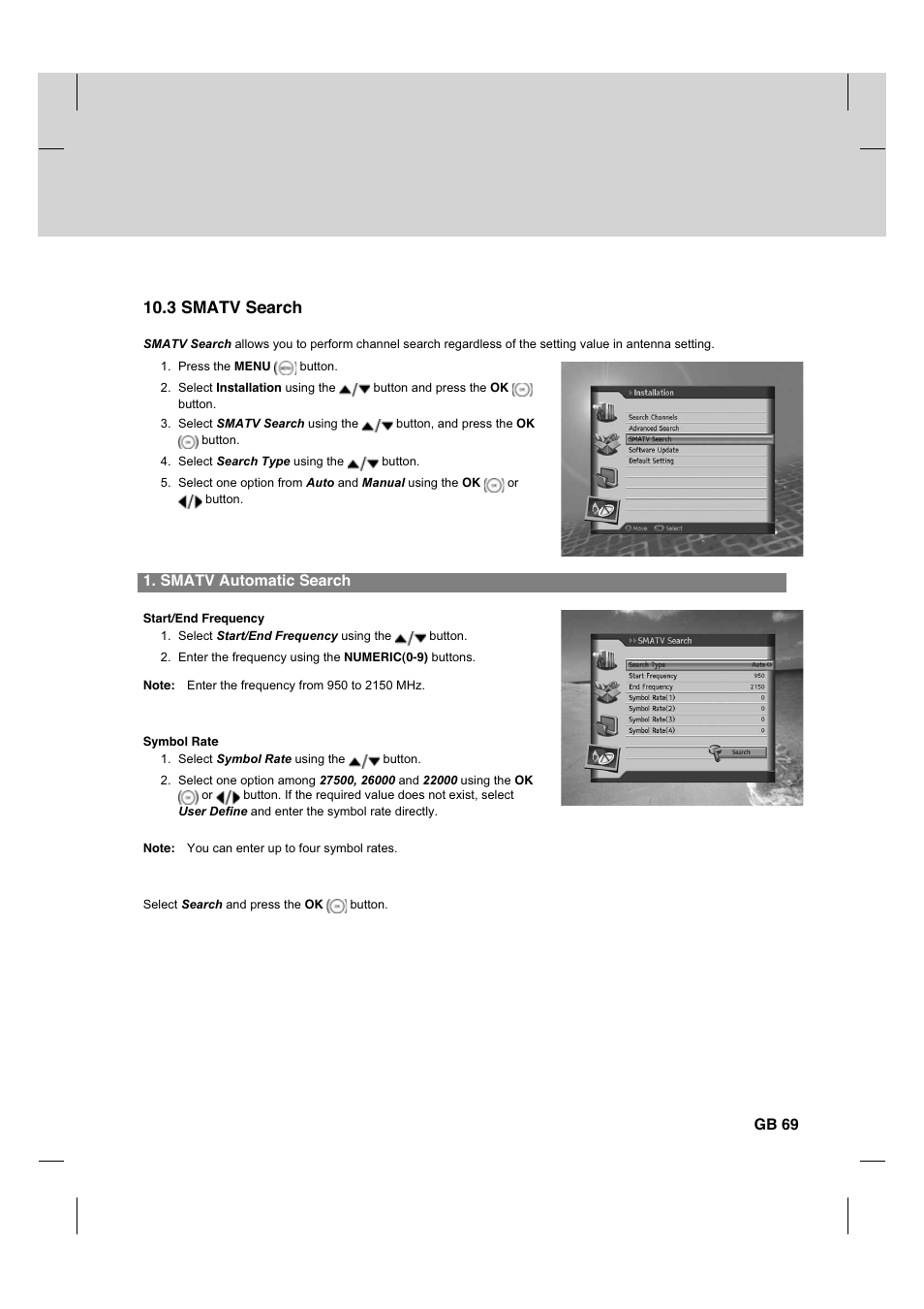 3 smatv search | Humax HDCI-2000 User Manual | Page 70 / 86