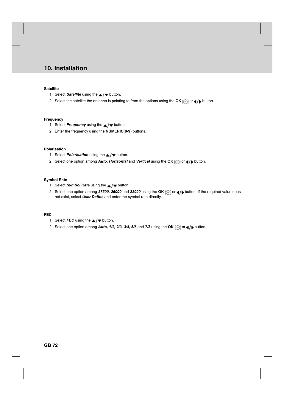 Installation | Humax HDCI-2000 User Manual | Page 73 / 86
