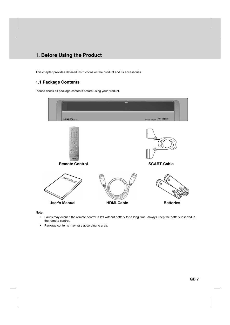 Before using the product | Humax HDCI-2000 User Manual | Page 8 / 86