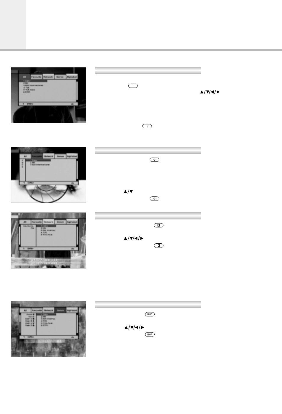 Guide of main menu | Humax CI-5100 User Manual | Page 18 / 52