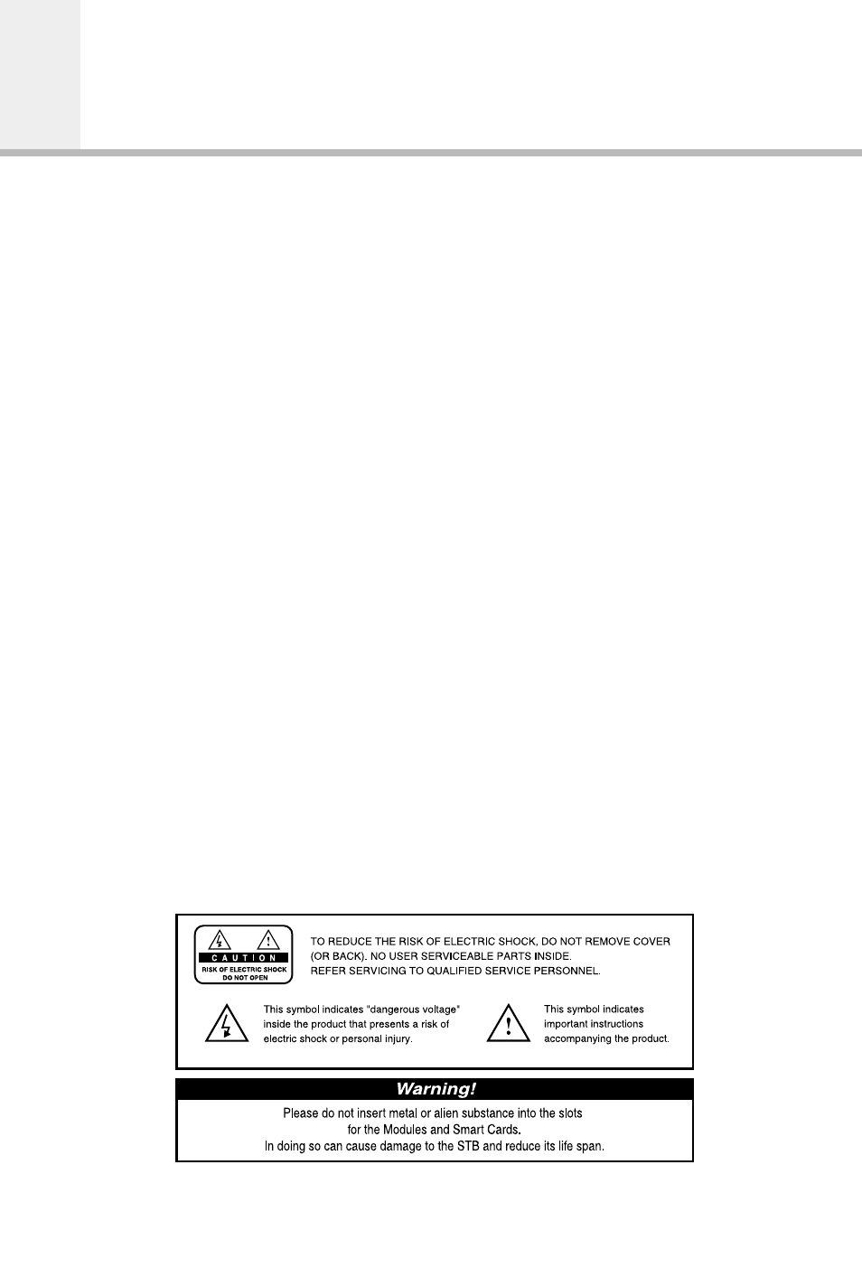 Safety | Humax CI-5100 User Manual | Page 3 / 52