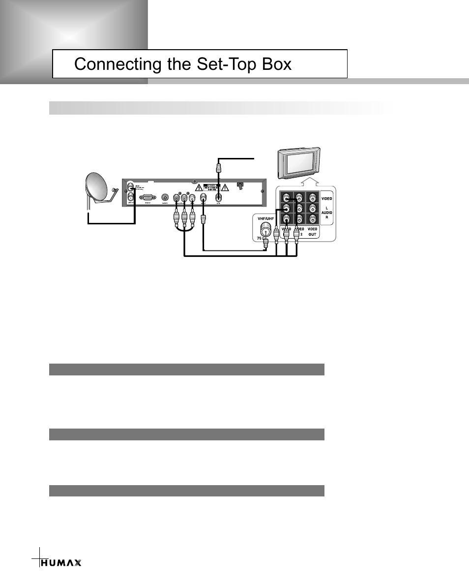 Connecting the set-top box | Humax CR-3510 User Manual | Page 10 / 39