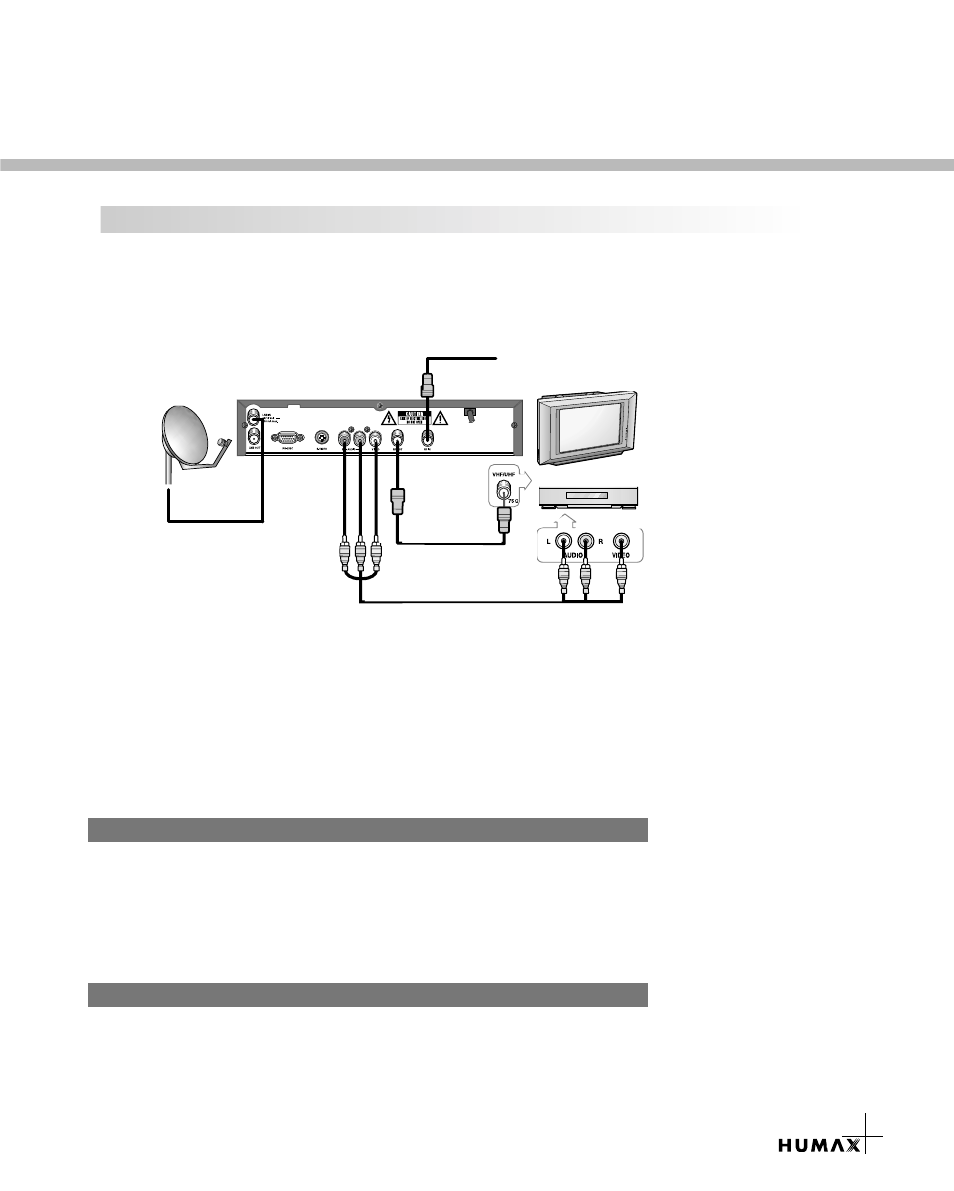 Connecting the set-top box to your tv and vcr | Humax CR-3510 User Manual | Page 11 / 39