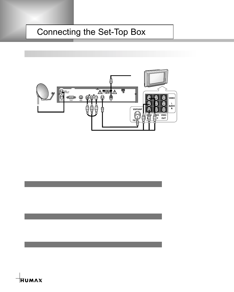 Connecting the set-top box | Humax VA-3210 User Manual | Page 10 / 38