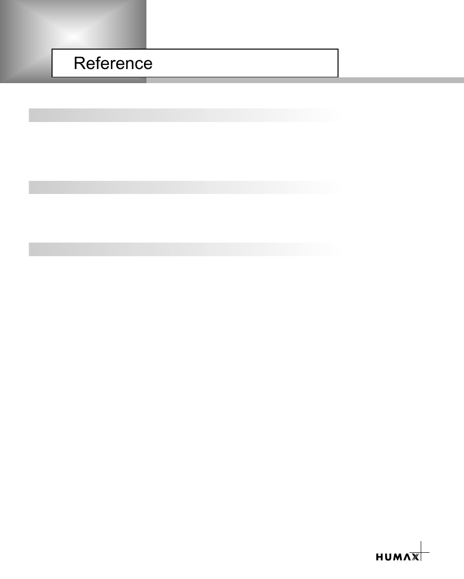 Reference | Humax VA-3210 User Manual | Page 7 / 38