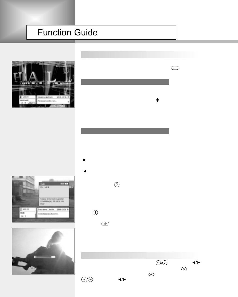 Function guide | Humax NA-3712 User Manual | Page 17 / 49