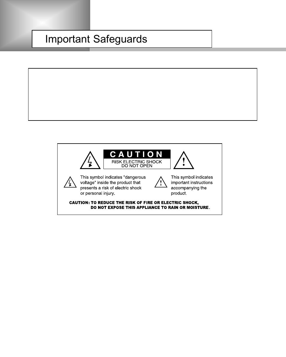 Important safeguards | Humax NA-3712 User Manual | Page 3 / 49
