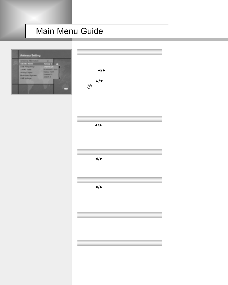 Main menu guide | Humax NA-3712 User Manual | Page 31 / 49