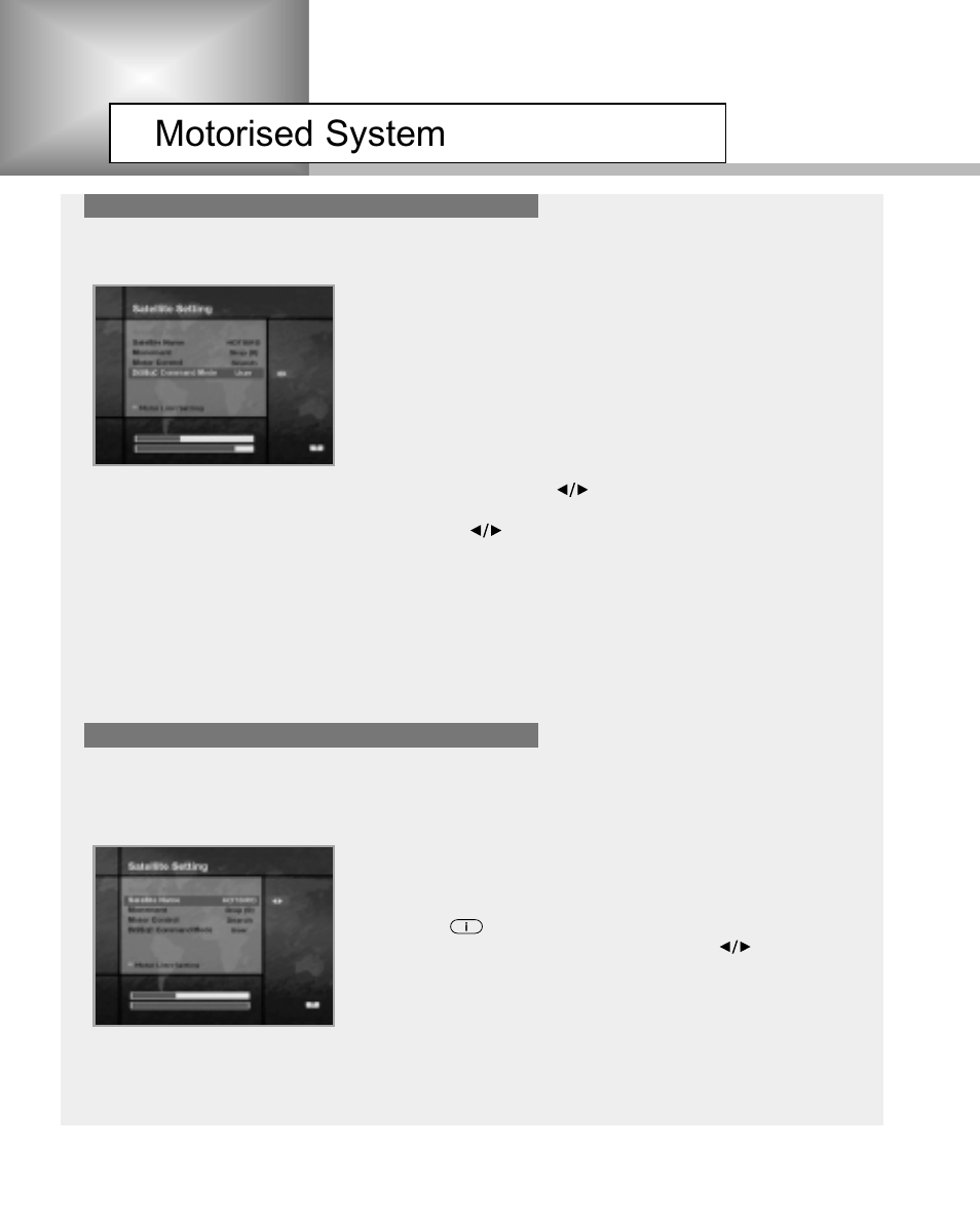 Motorised system | Humax NA-3712 User Manual | Page 39 / 49