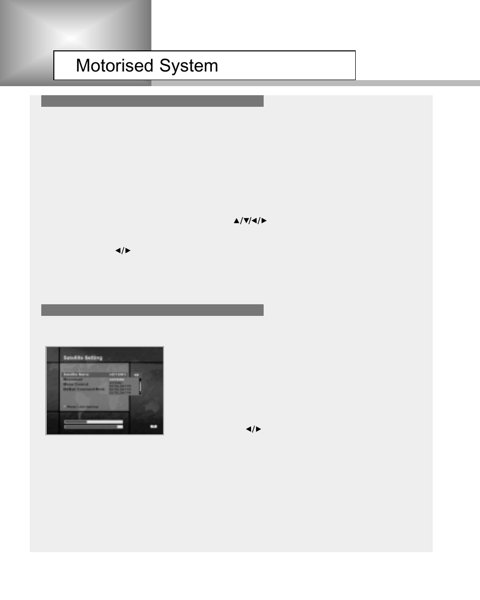 Motorised system | Humax NA-3712 User Manual | Page 41 / 49