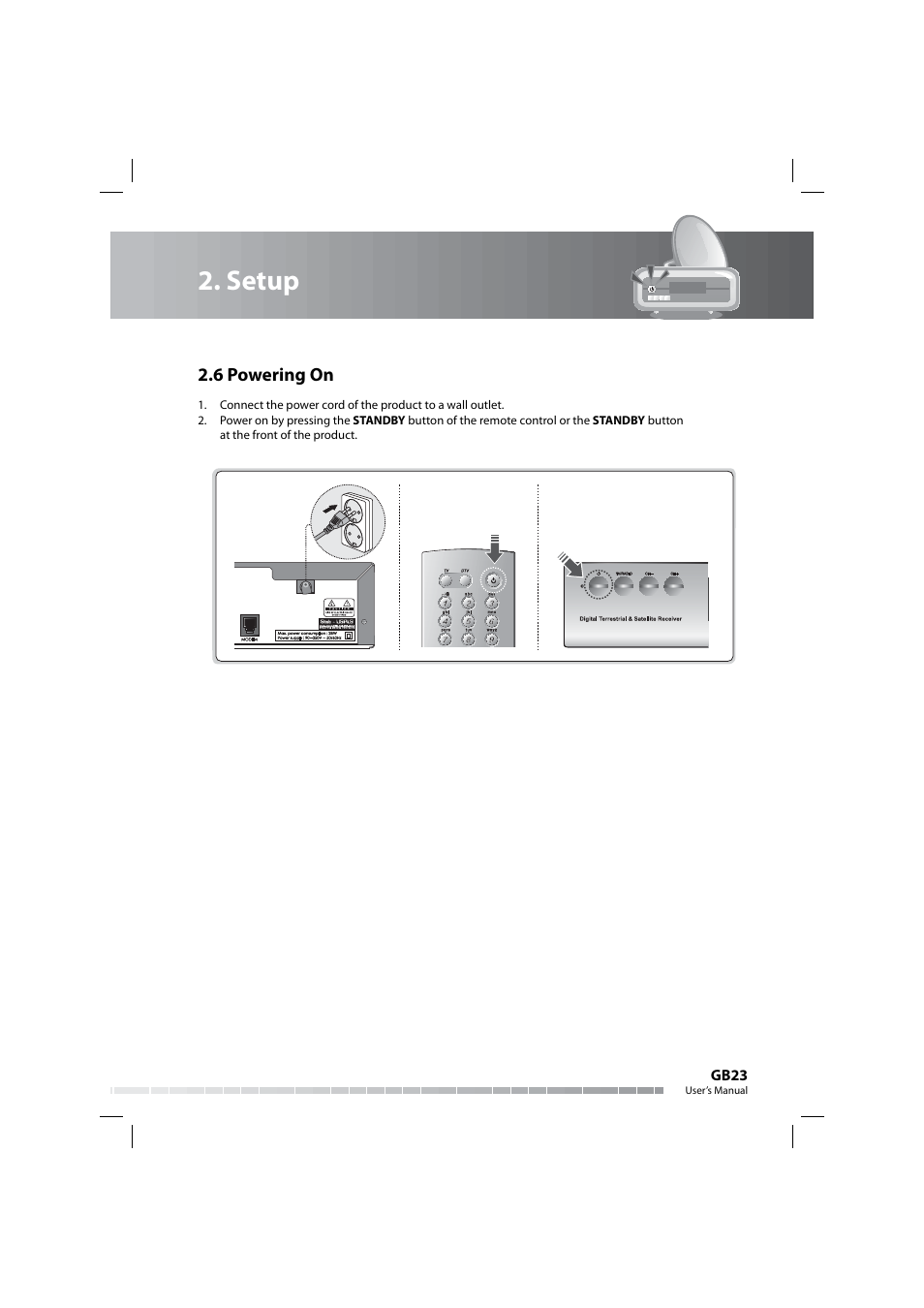 Setup | Humax COMBO-9000 User Manual | Page 24 / 86