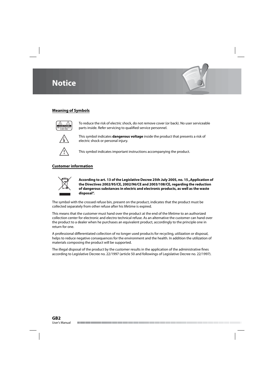 Notice | Humax COMBO-9000 User Manual | Page 3 / 86