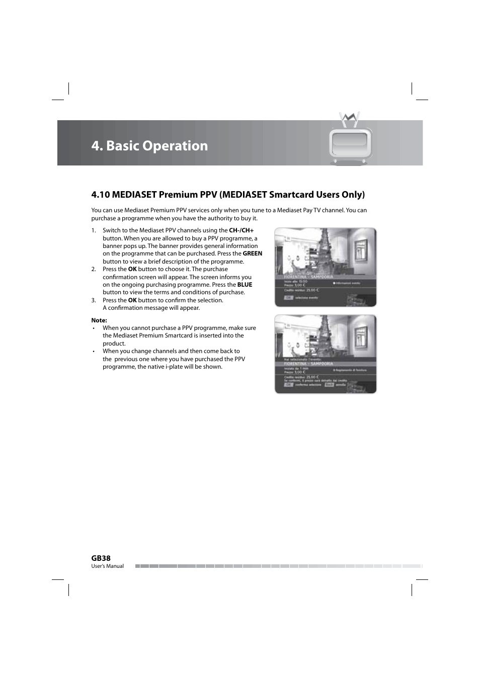 Basic operation | Humax COMBO-9000 User Manual | Page 39 / 86