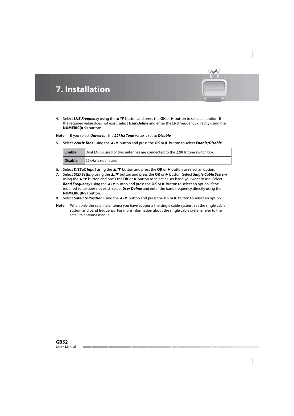 Installation | Humax COMBO-9000 User Manual | Page 53 / 86