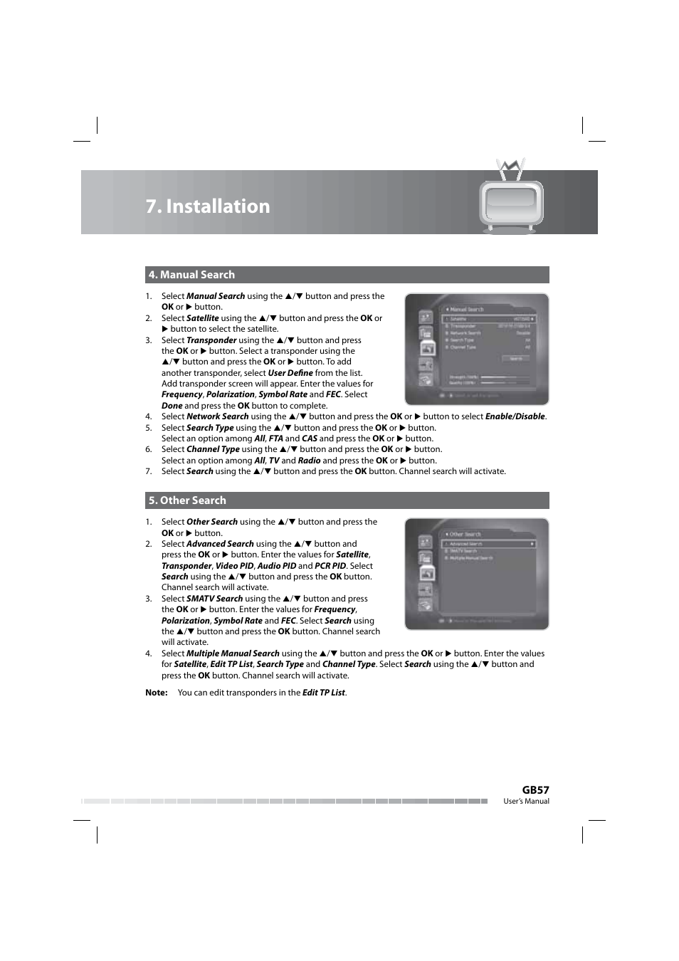 Installation | Humax COMBO-9000 User Manual | Page 58 / 86