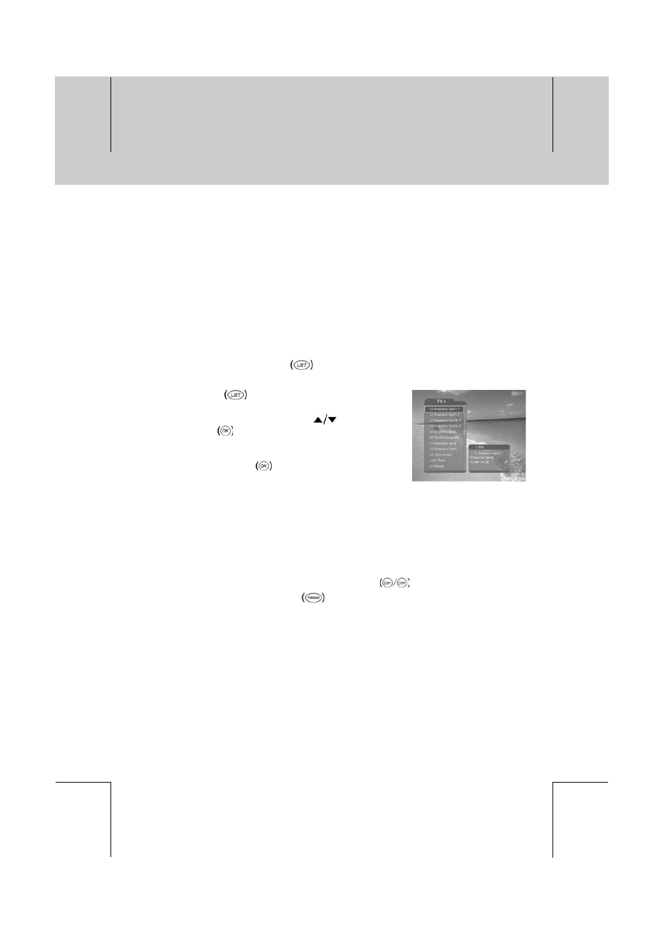 Channel list | Humax F2-FOXT User Manual | Page 23 / 72