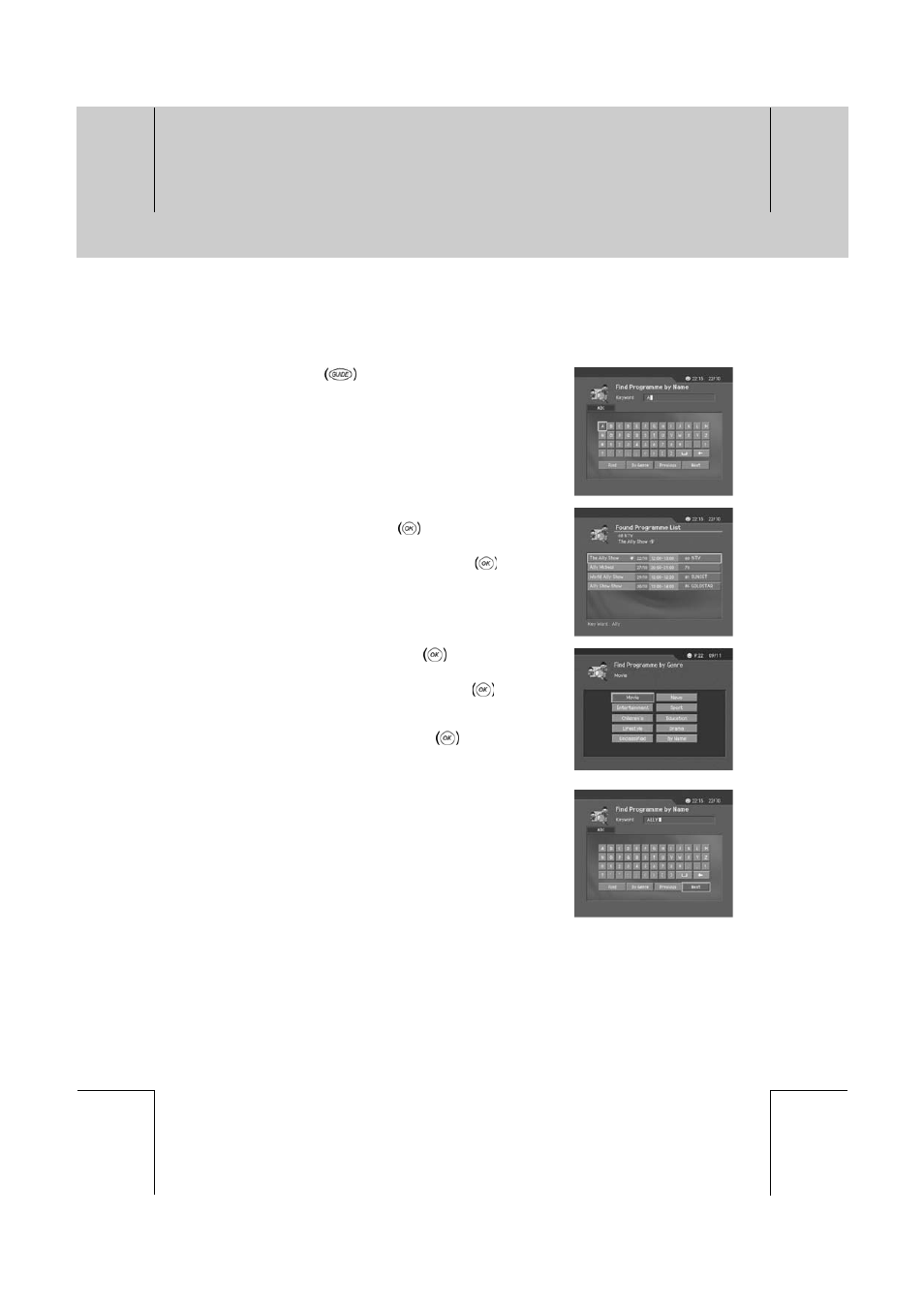 Programme guide | Humax F2-FOXT User Manual | Page 33 / 72