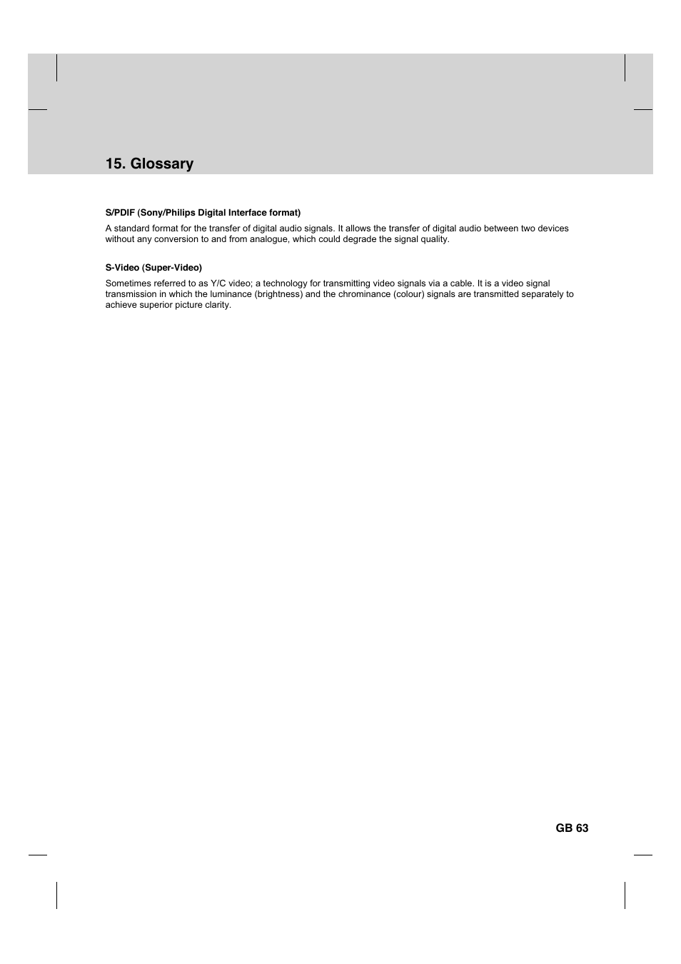 Glossary | Humax HDCI-2000T User Manual | Page 64 / 66