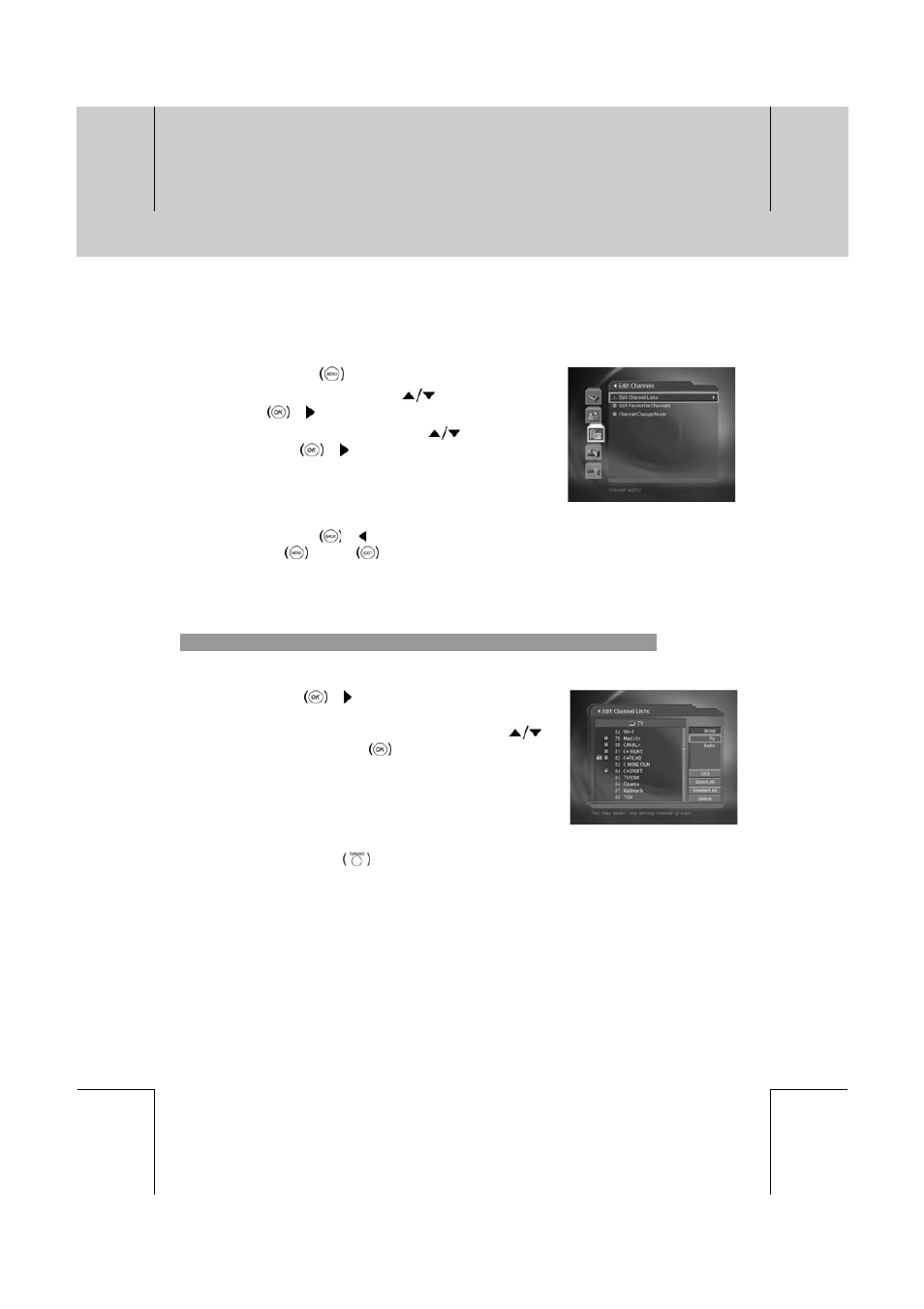 Channel list | Humax CXC-2000PVR User Manual | Page 39 / 80