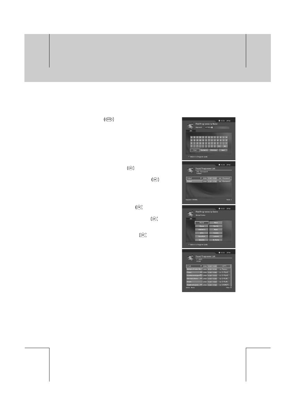 Programme guide | Humax CXC-2000PVR User Manual | Page 47 / 80