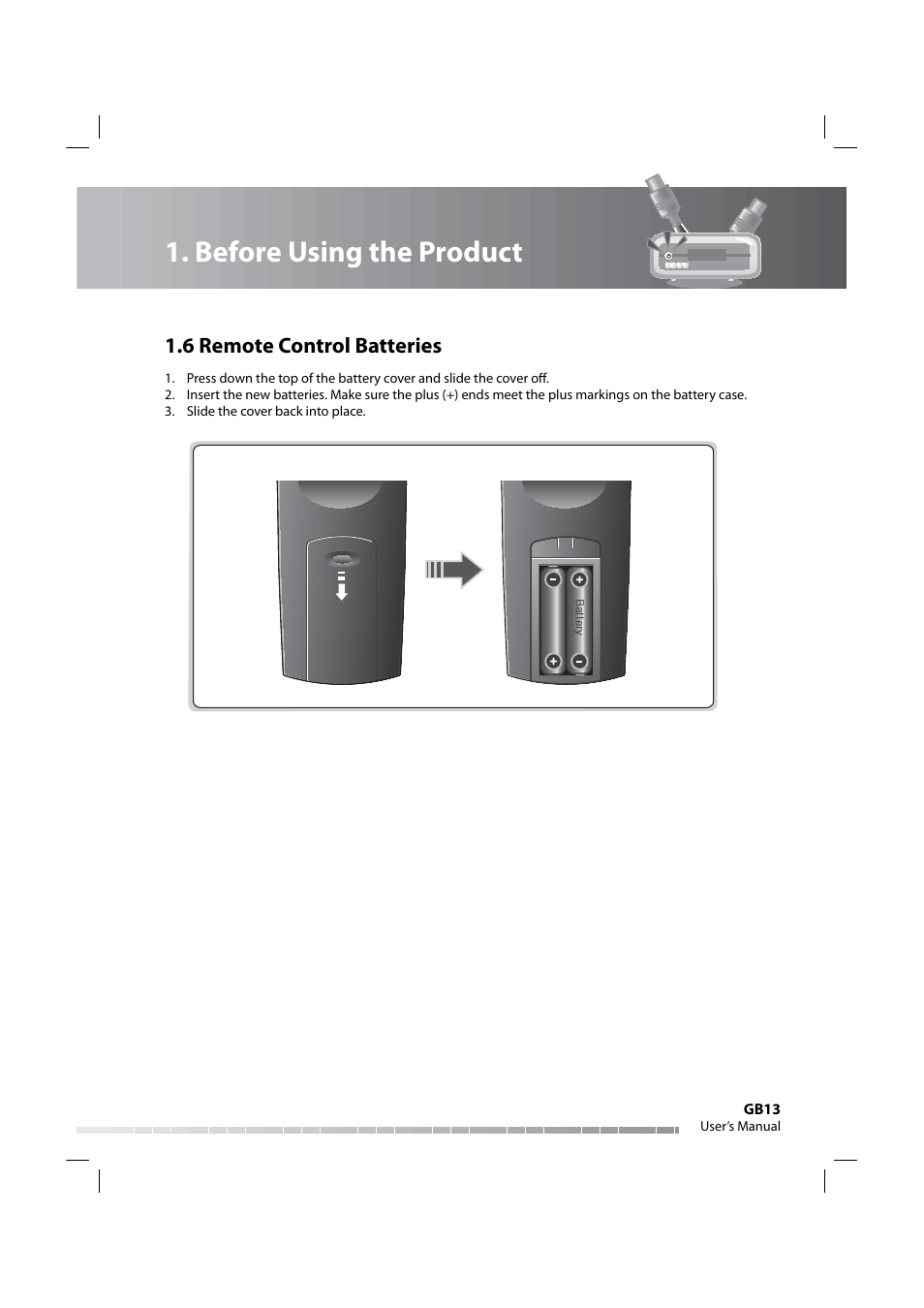 Before using the product, 6 remote control batteries | Humax IRHD-5000C User Manual | Page 14 / 58