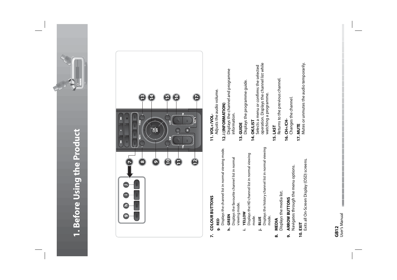 B e fo re u sing the p roduc t | Humax HDPVR-1000C User Manual | Page 13 / 97