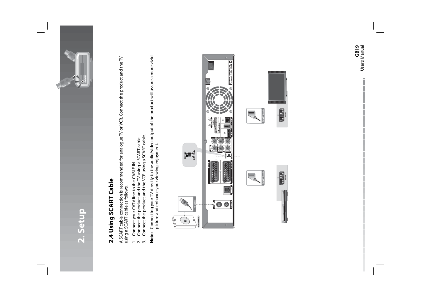 S etup, 4 u sing sc art c able | Humax HDPVR-1000C User Manual | Page 20 / 97
