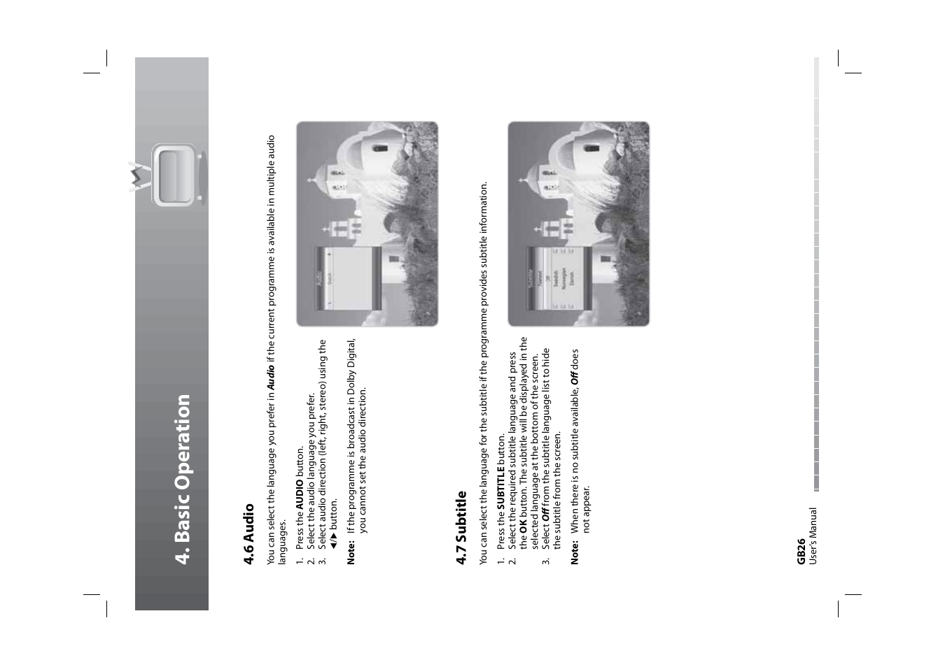 Basic oper a tion, 6 a udio, 7 subtitle | Humax HDPVR-1000C User Manual | Page 27 / 97