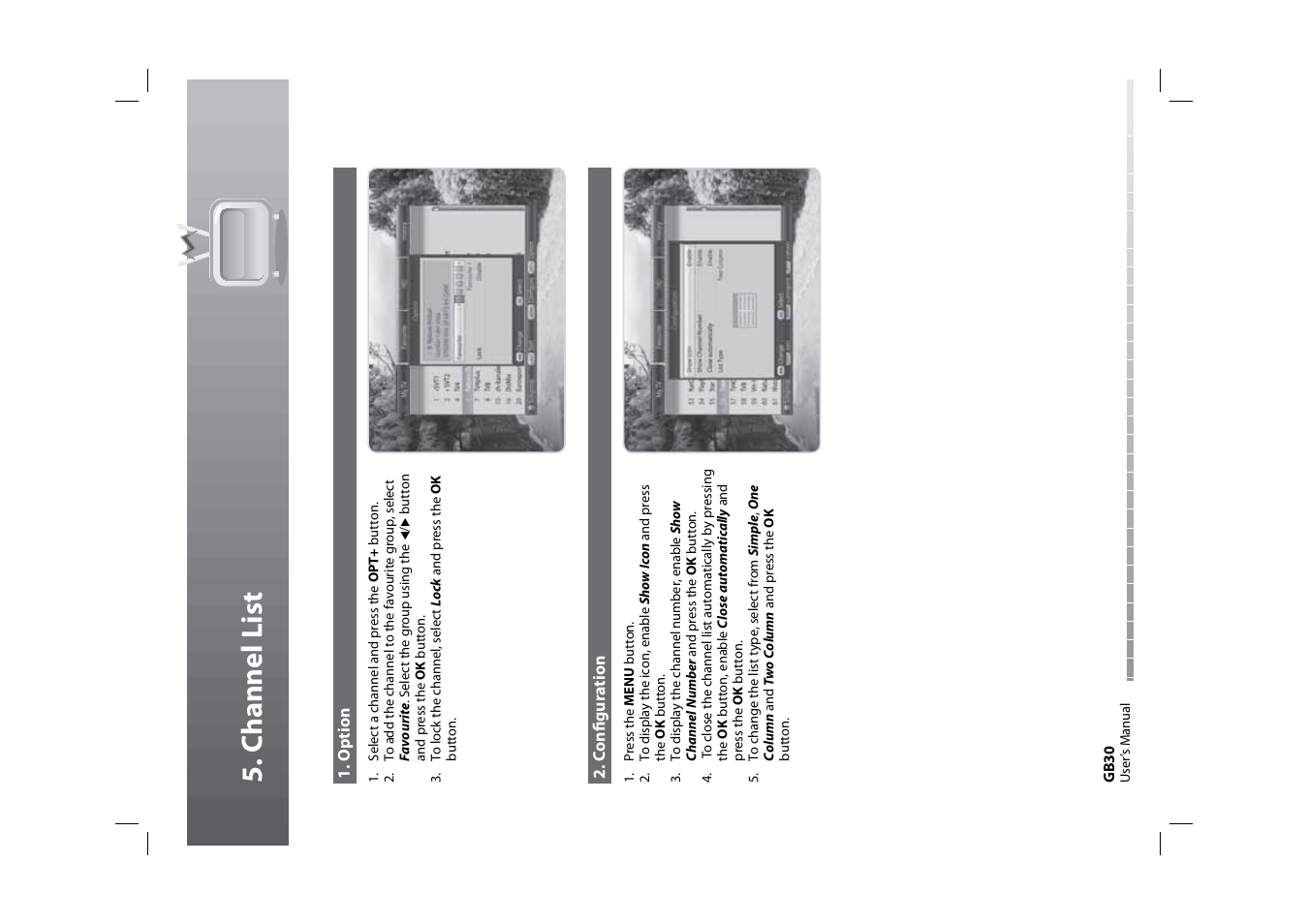 Channel list | Humax HDPVR-1000C User Manual | Page 31 / 97