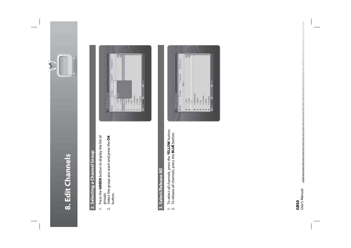 Edit channels | Humax HDPVR-1000C User Manual | Page 51 / 97