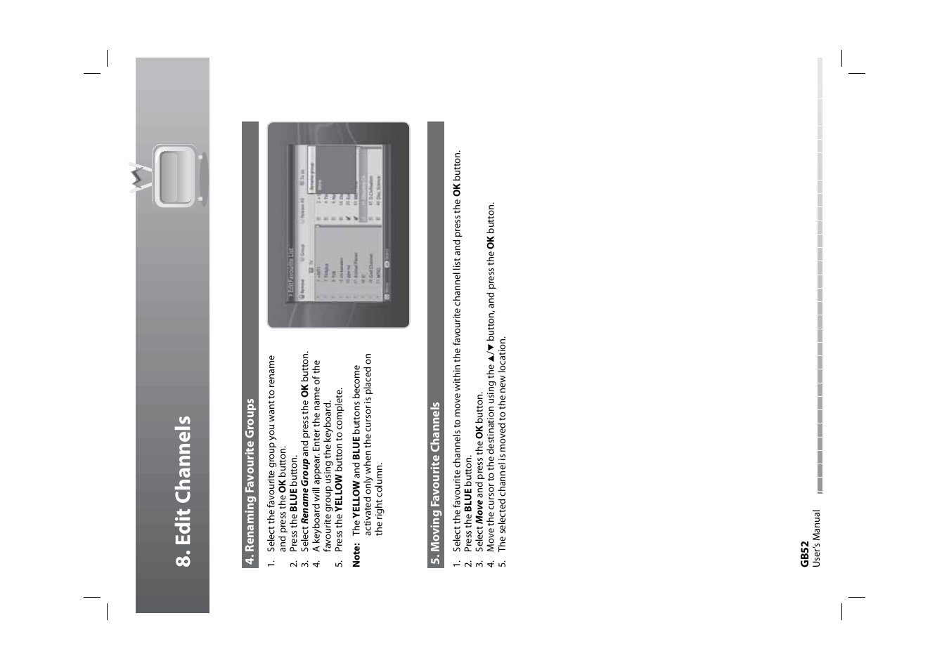 Edit channels | Humax HDPVR-1000C User Manual | Page 53 / 97