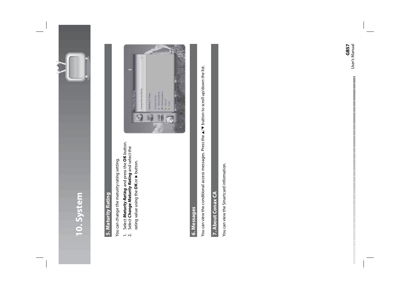 10 . s y stem | Humax HDPVR-1000C User Manual | Page 58 / 97