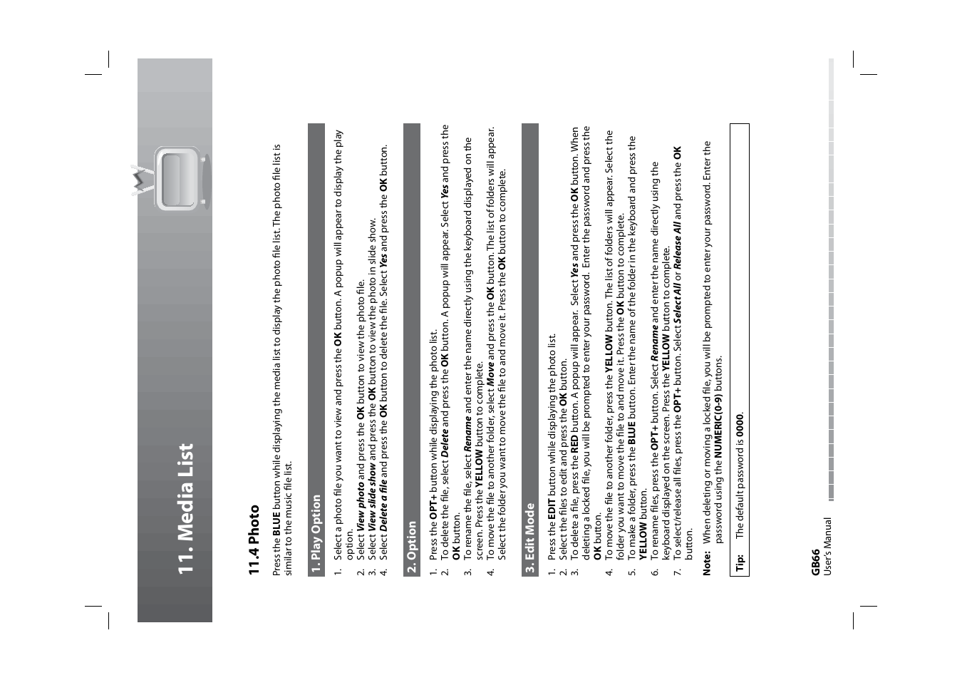 11 . media list, 11 .4 photo | Humax HDPVR-1000C User Manual | Page 67 / 97