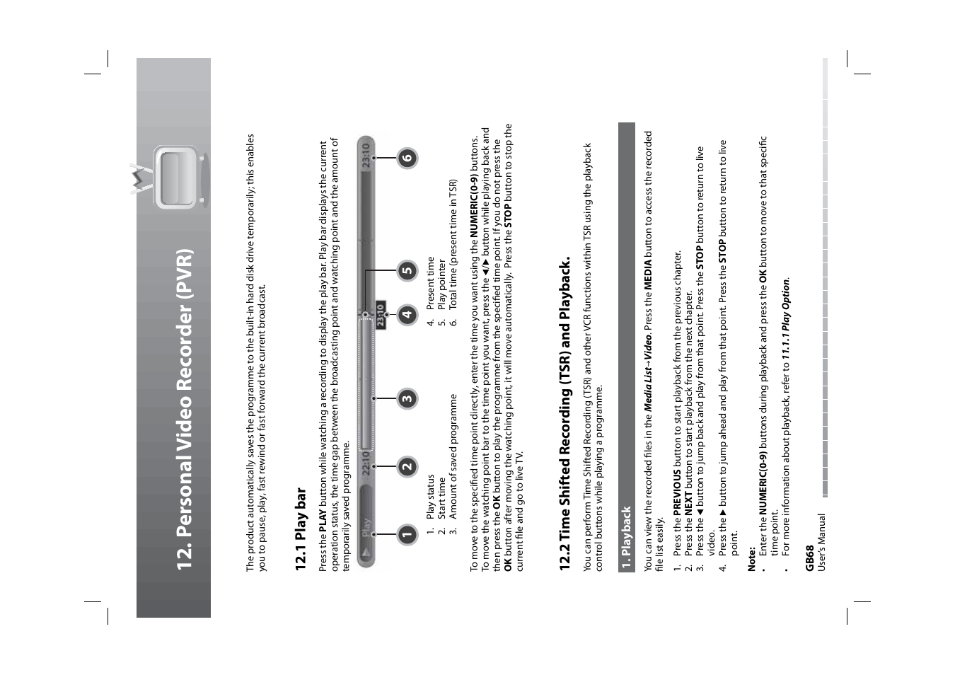 12 . p ersonal v ideo rec or der ( pv r ) | Humax HDPVR-1000C User Manual | Page 69 / 97