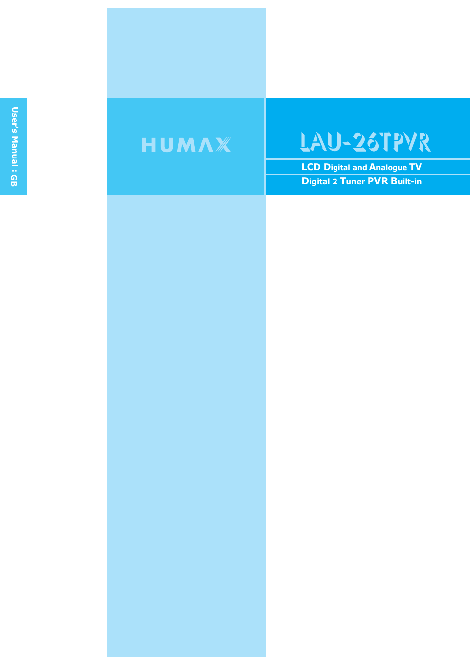 Humax LAU-26TPVR User Manual | 76 pages