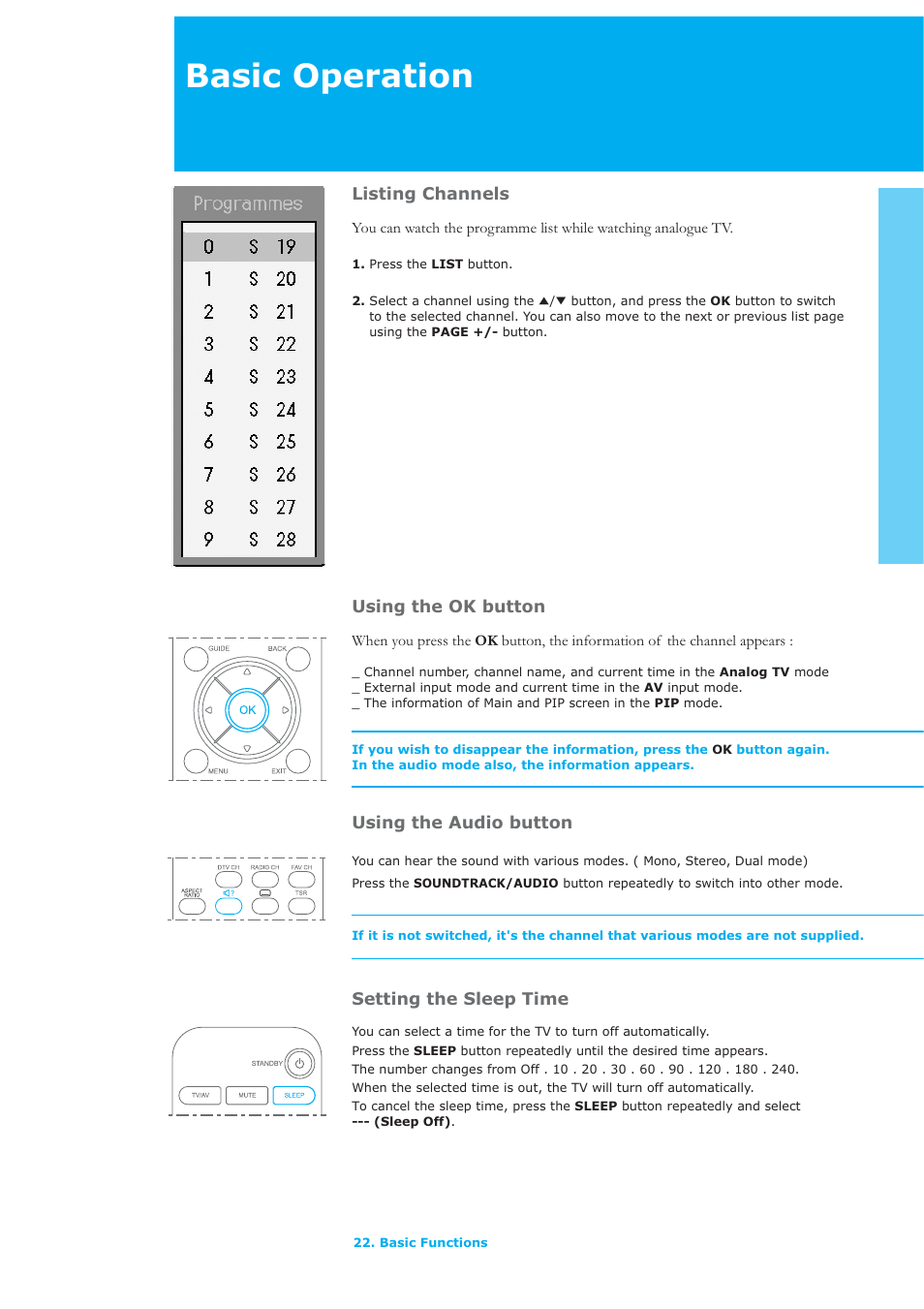 Basic operation | Humax LAU-26TPVR User Manual | Page 23 / 76