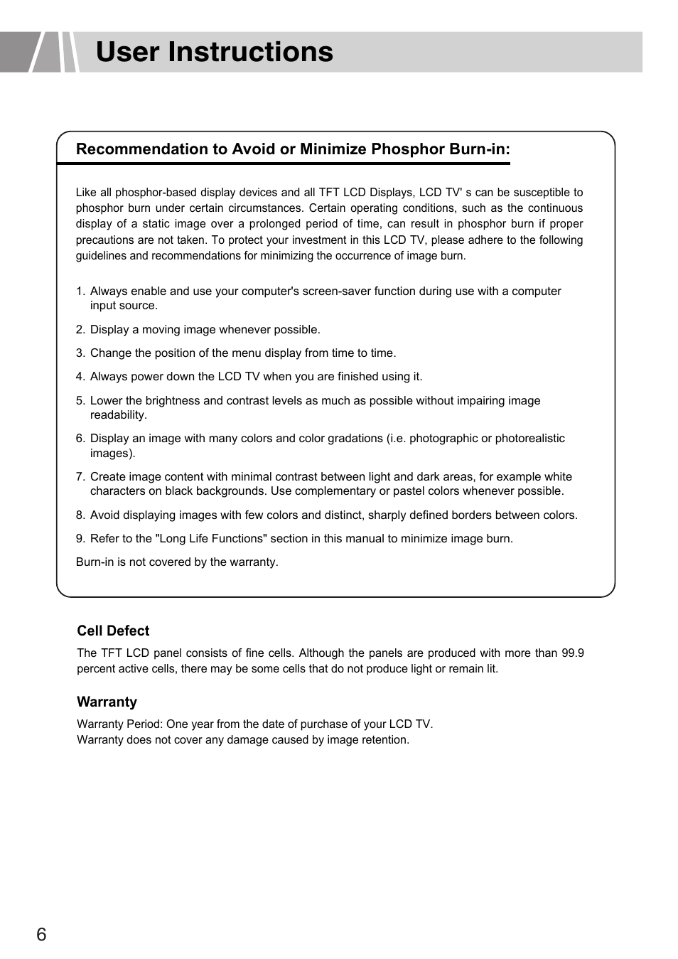 User instructions | Humax L3040 User Manual | Page 6 / 65