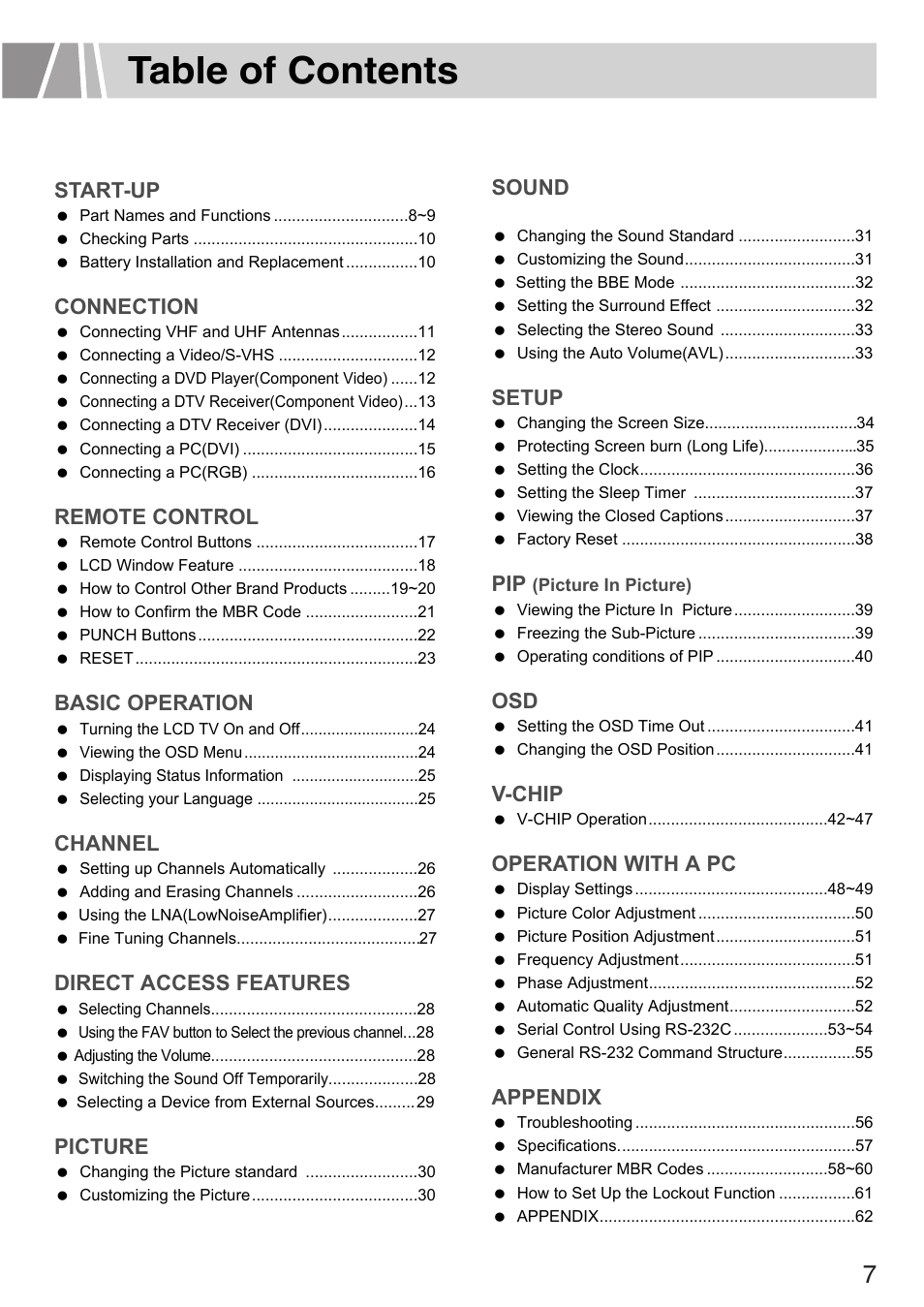 Humax L3040 User Manual | Page 7 / 65