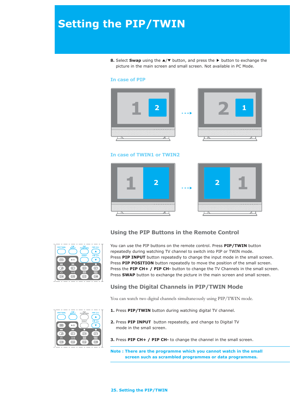 Setting the pip/twin | Humax LAU-32TPVR User Manual | Page 26 / 76