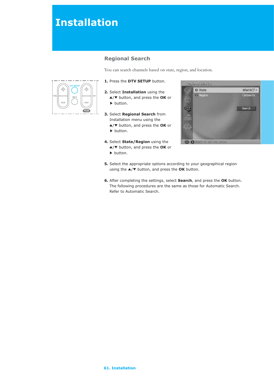 Installation | Humax LAU-32TPVR User Manual | Page 62 / 76
