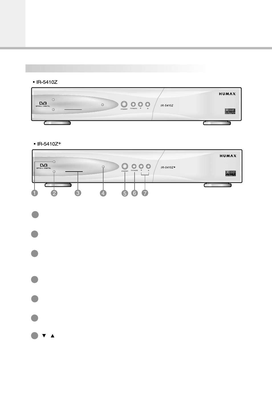 Stb connections | Humax IR-5410Z+ User Manual | Page 6 / 48