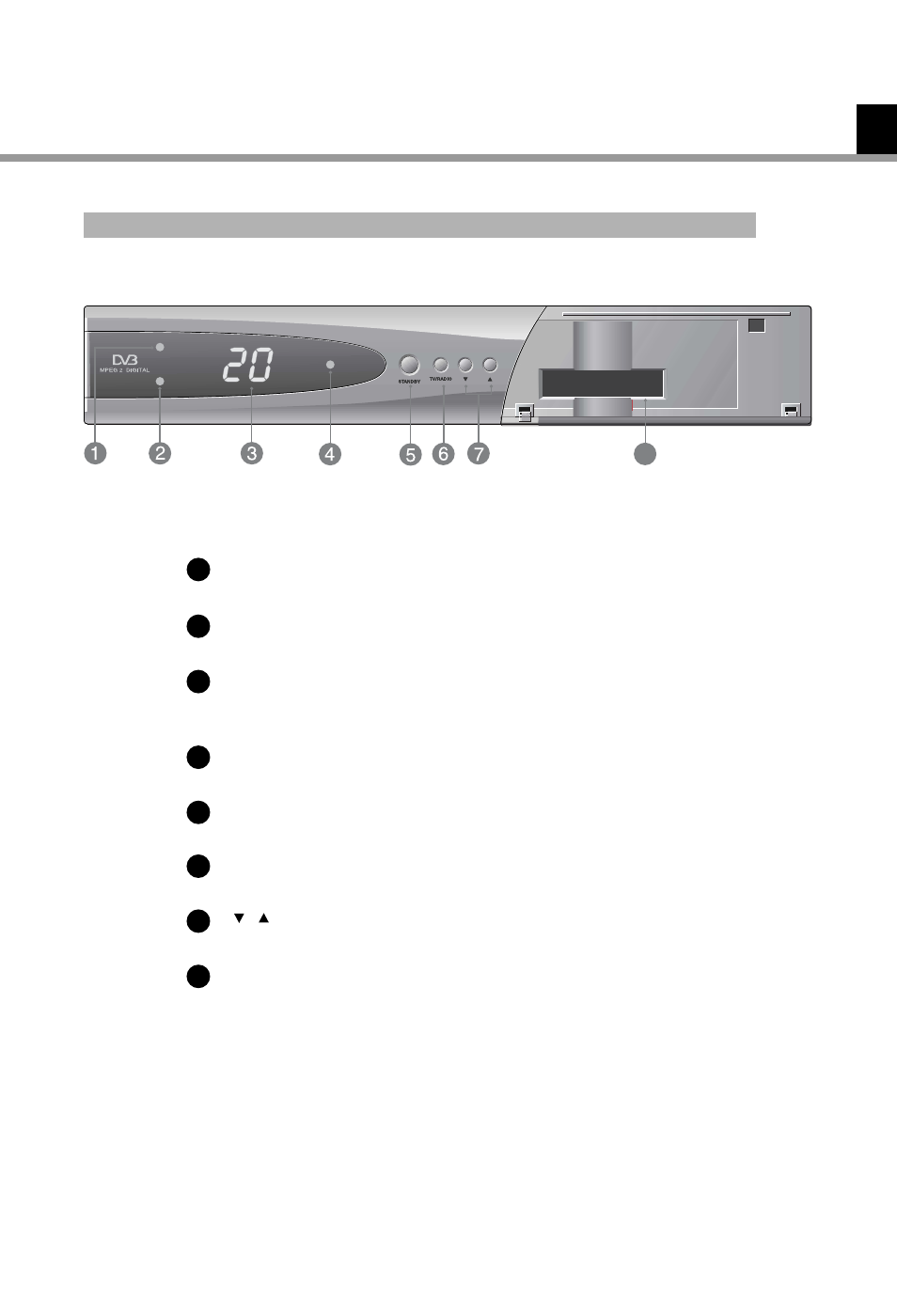 Front & rear panel | Humax CI-5100T User Manual | Page 6 / 40