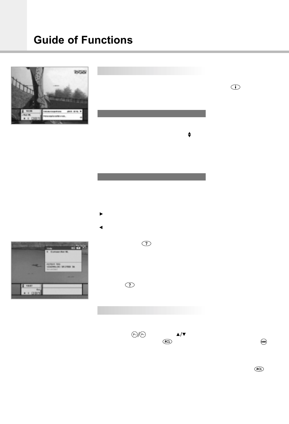 Guide of functions | Humax CI-5100X User Manual | Page 12 / 46