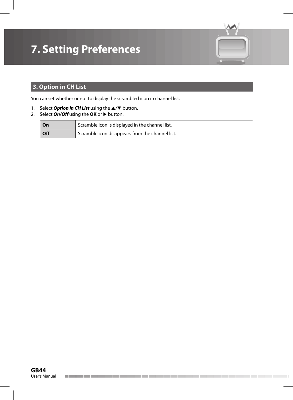 Setting preferences | Humax CX-FOX C II User Manual | Page 45 / 64