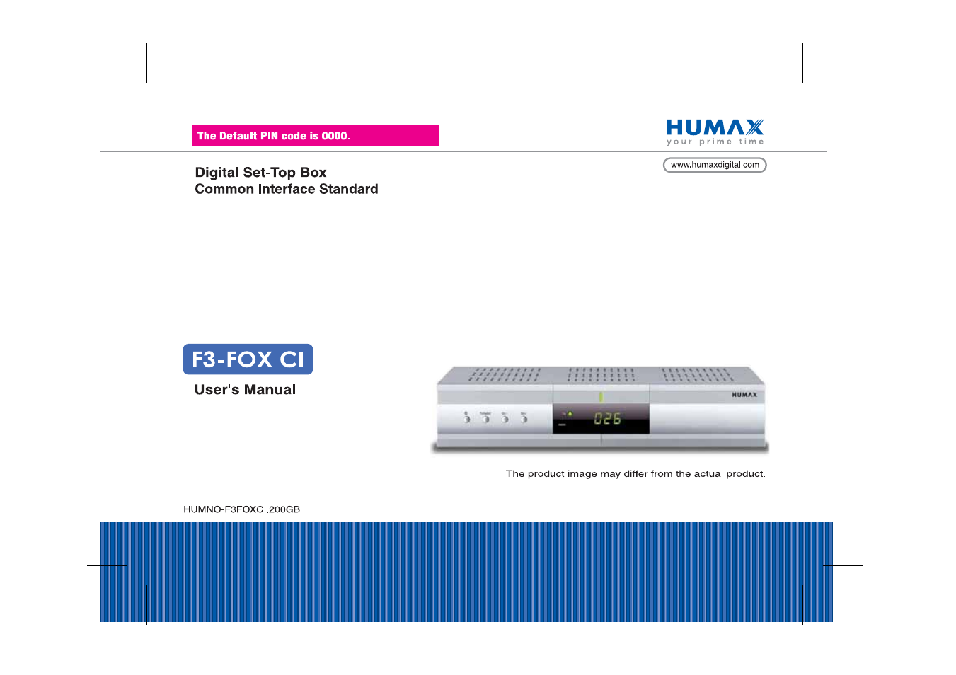 Humax F3-FOX CI User Manual | 45 pages