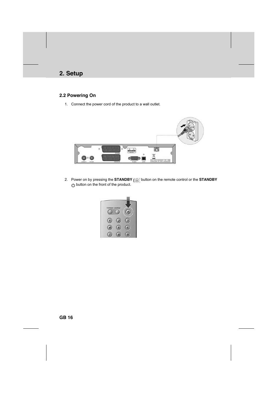 Setup | Humax IR-FOX C User Manual | Page 17 / 64